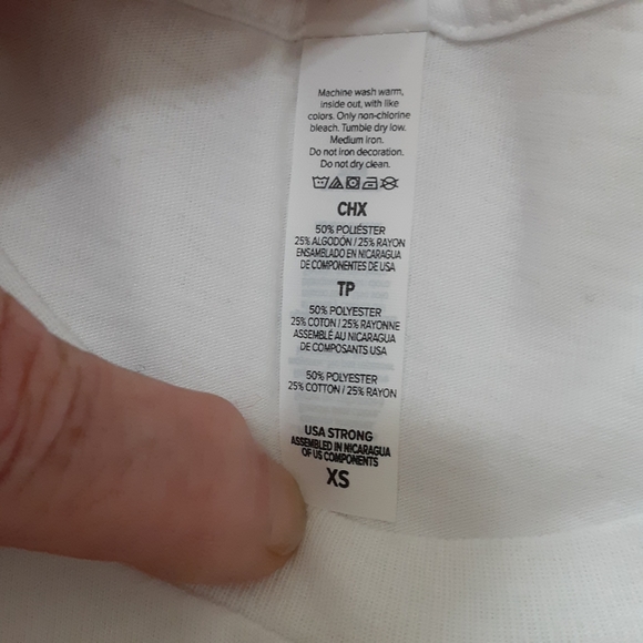 CANVAS, Cotton Rayon Blend, Plain Front, STARBUCKS on sleeve, Twin Tail Siren T - Picture 7 of 8